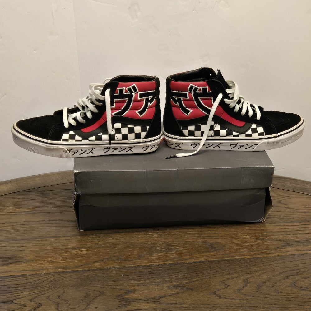Vans Black and White High-Top Sneakers